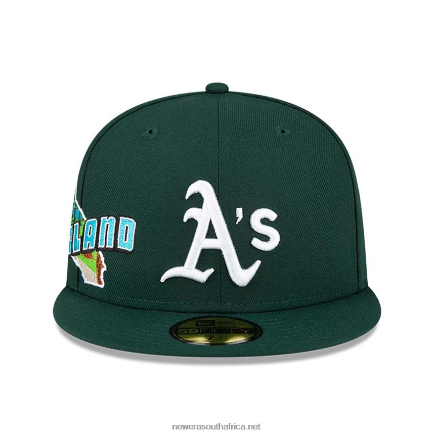 Oakland Athletics Stateview Dark Green 59FIFTY Fitted Cap New Era TRBRBN988