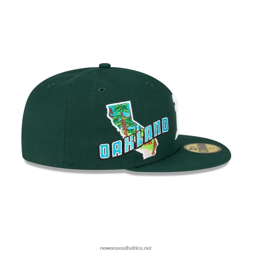 Oakland Athletics Stateview Dark Green 59FIFTY Fitted Cap New Era TRBRBN988