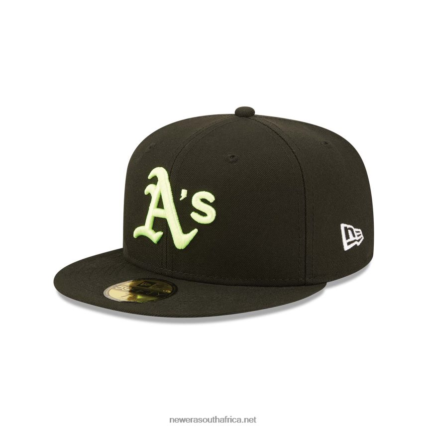 Oakland Athletics Summer Pop Black 59FIFTY Fitted Cap New Era TRBRBN1259