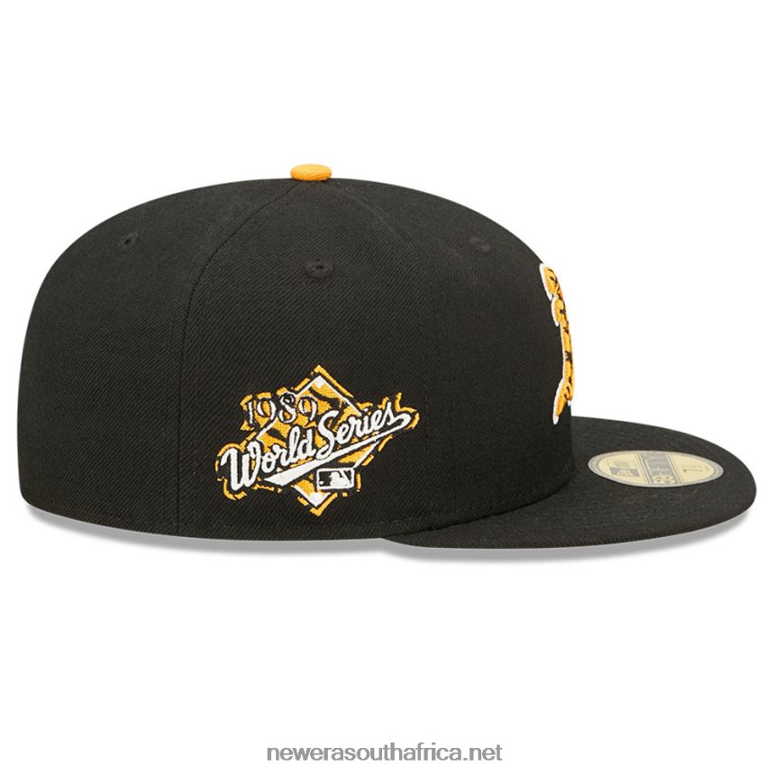 Oakland Athletics Tiger Fill Black 59FIFTY Fitted Cap New Era TRBRBN553