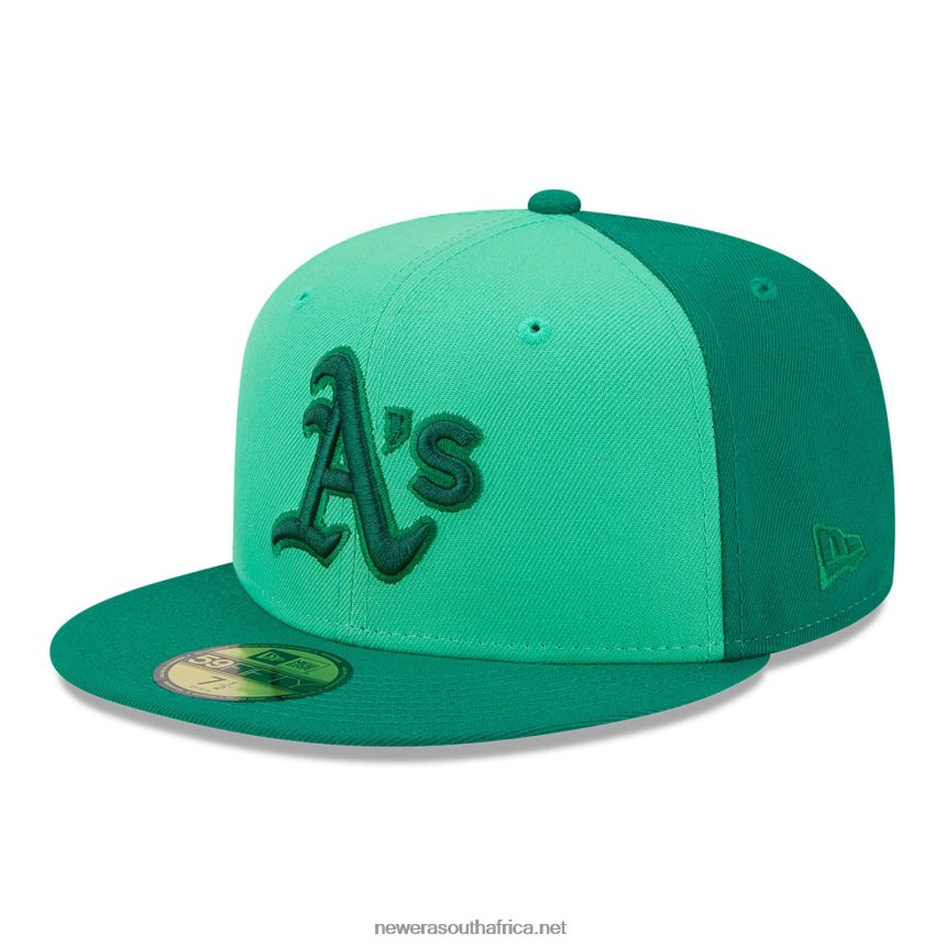 Oakland Athletics Tri Tone Team Green 59FIFTY Fitted Cap New Era TRBRBN978