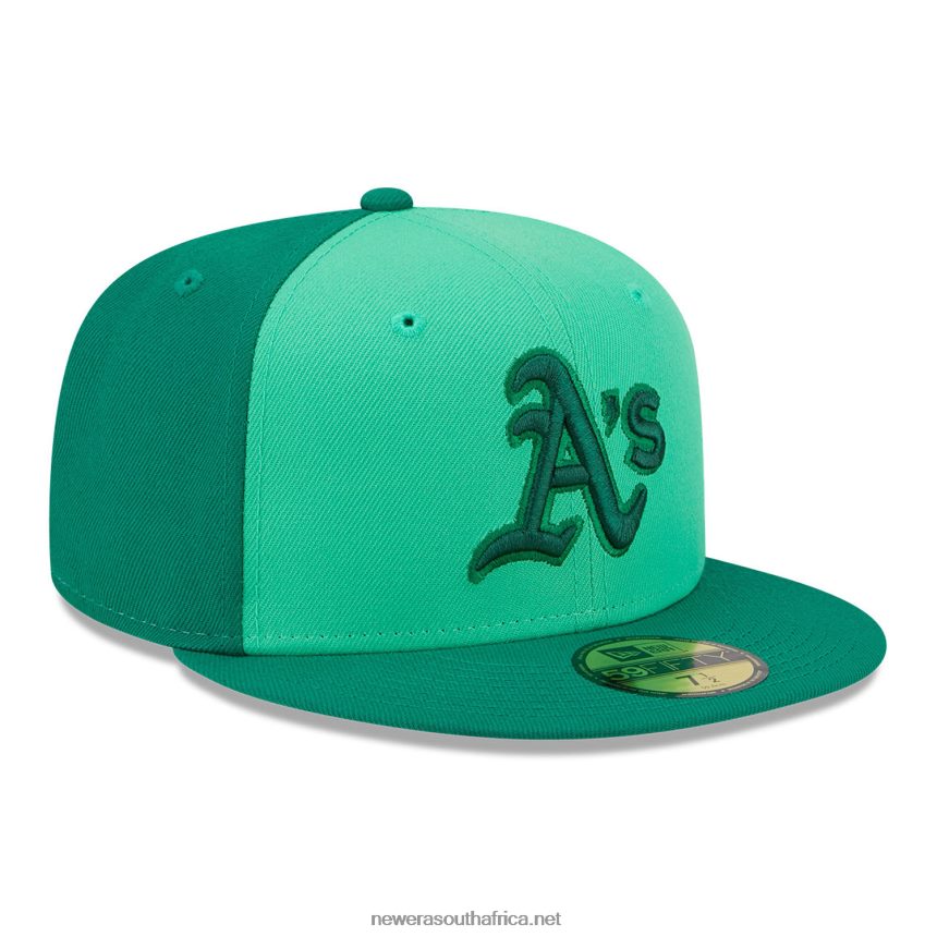Oakland Athletics Tri Tone Team Green 59FIFTY Fitted Cap New Era TRBRBN978