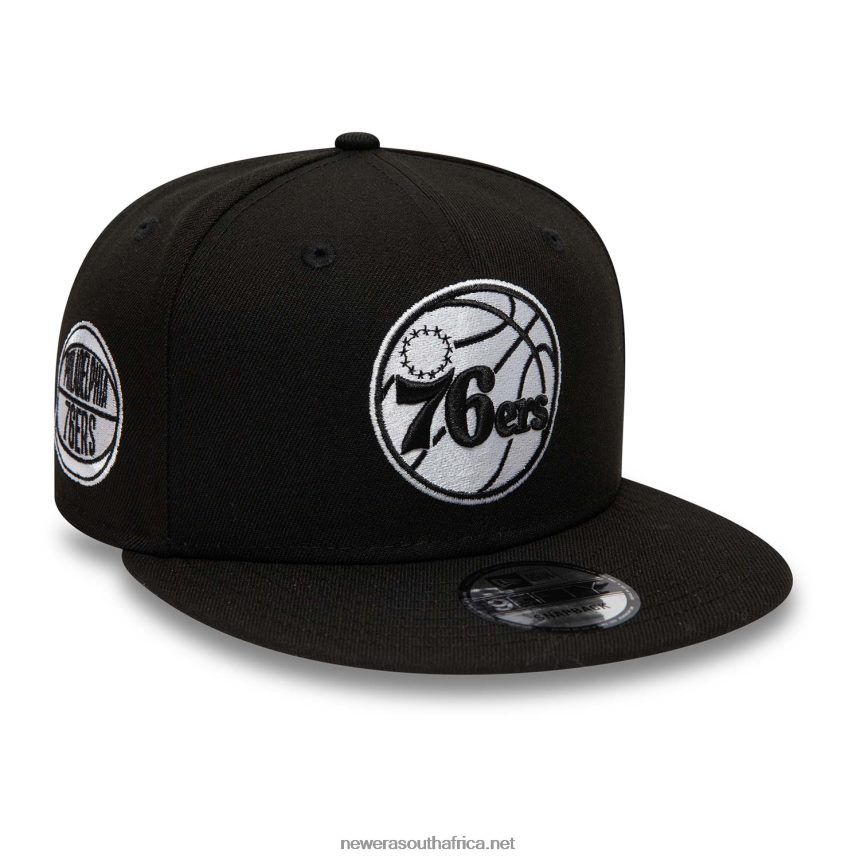 Philadelphia 76ers Black 9FIFTY Snapback Cap New Era TRBRBN2061