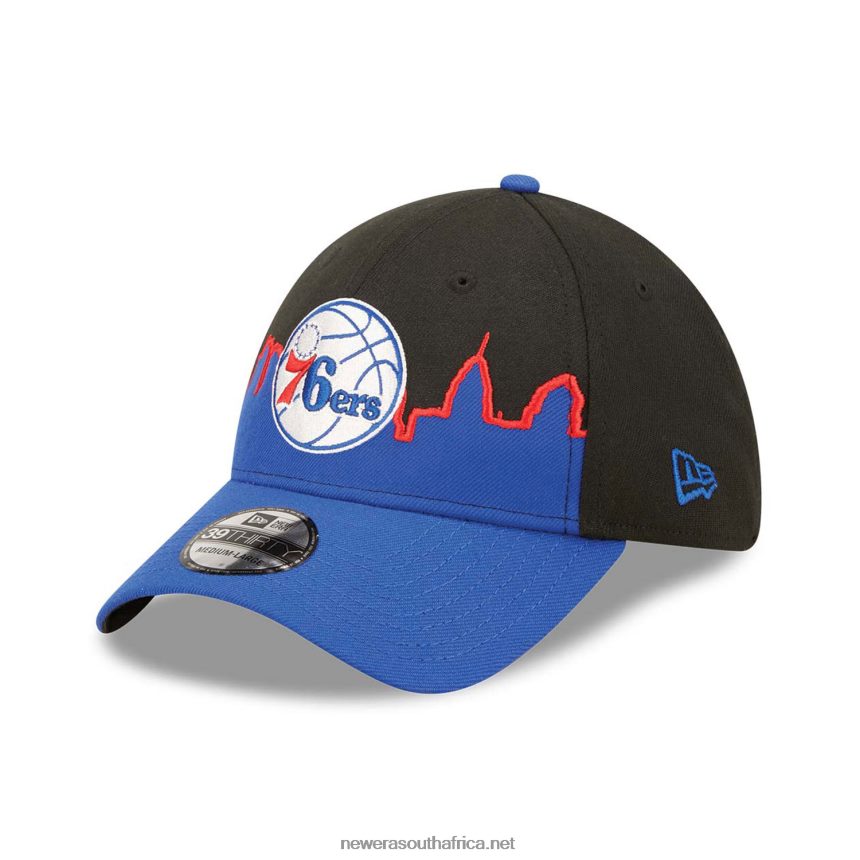Philadelphia 76ers NBA 2022 Tip Off Black 39THIRTY Stretch Fit Cap New Era TRBRBN2204