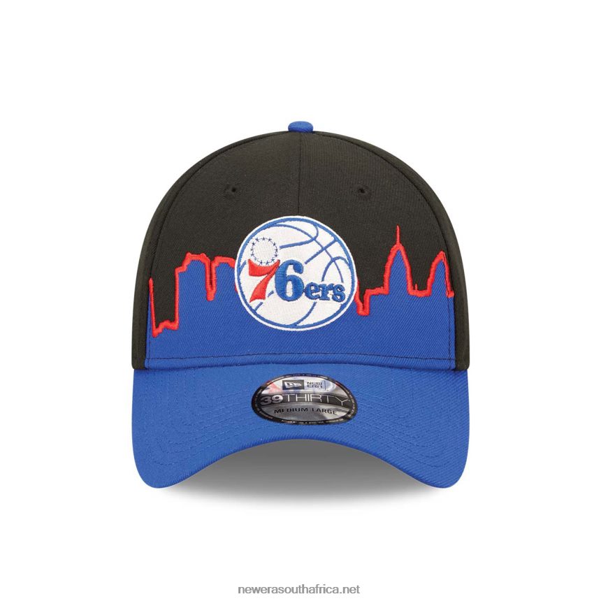 Philadelphia 76ers NBA 2022 Tip Off Black 39THIRTY Stretch Fit Cap New Era TRBRBN2204