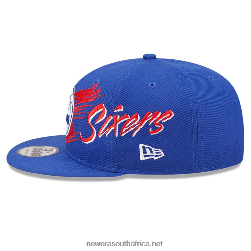 Philadelphia 76ers NBA Sweep Blue 9FIFTY Snapback Cap New Era TRBRBN2132