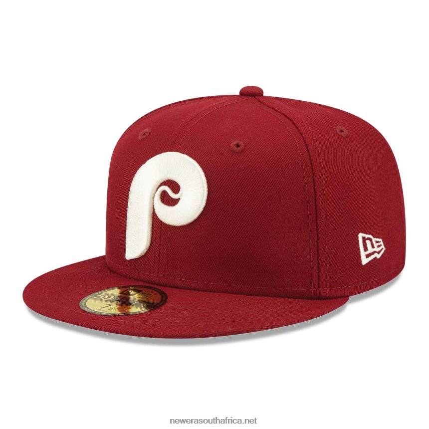 Philadelphia Phillies Citrus Pop Dark Red 59FIFTY Fitted Cap New Era TRBRBN1178