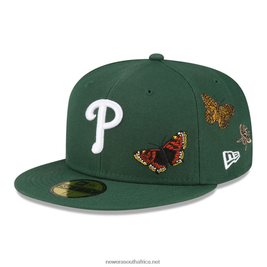 Philadelphia Phillies Felt x MLB Dark Green 59FIFTY Fitted Cap New Era TRBRBN871