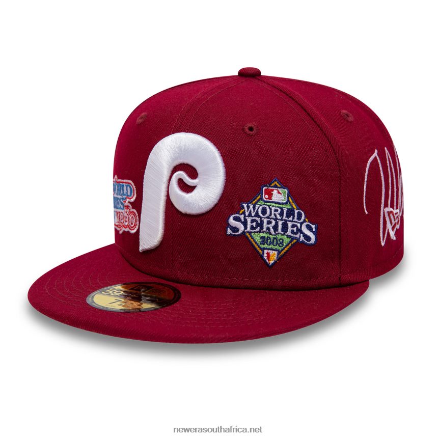 Philadelphia Phillies Historic Champs Dark Red 59FIFTY Fitted Cap New Era TRBRBN521