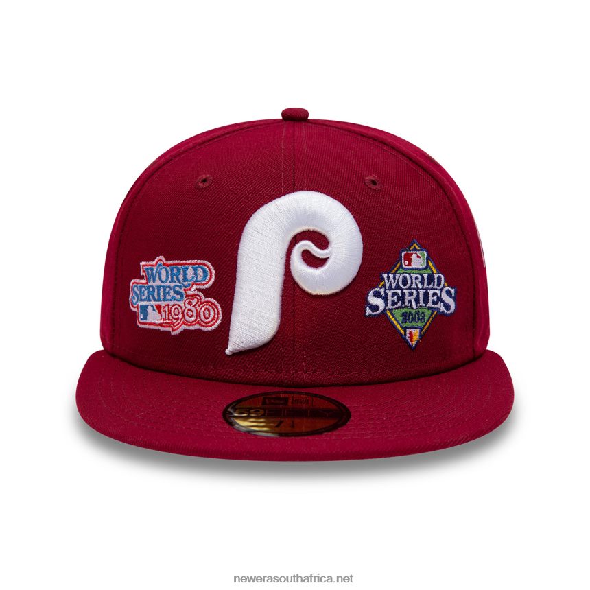 Philadelphia Phillies Historic Champs Dark Red 59FIFTY Fitted Cap New Era TRBRBN521