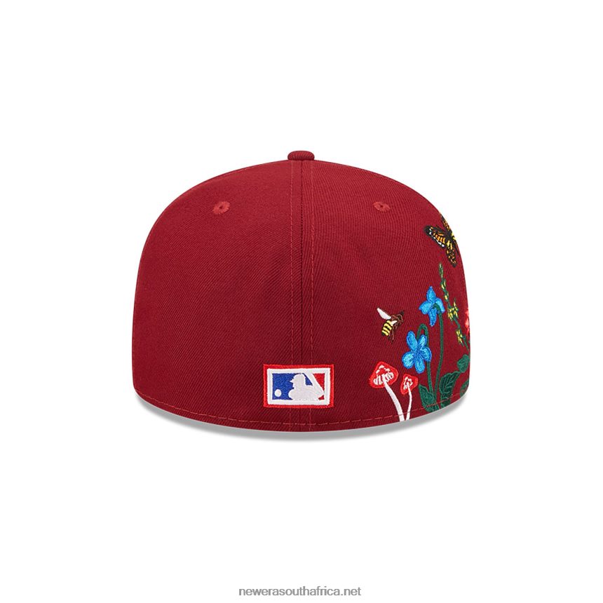 Philadelphia Phillies MLB Blooming Dark Red 59FIFTY Fitted Cap New Era TRBRBN404