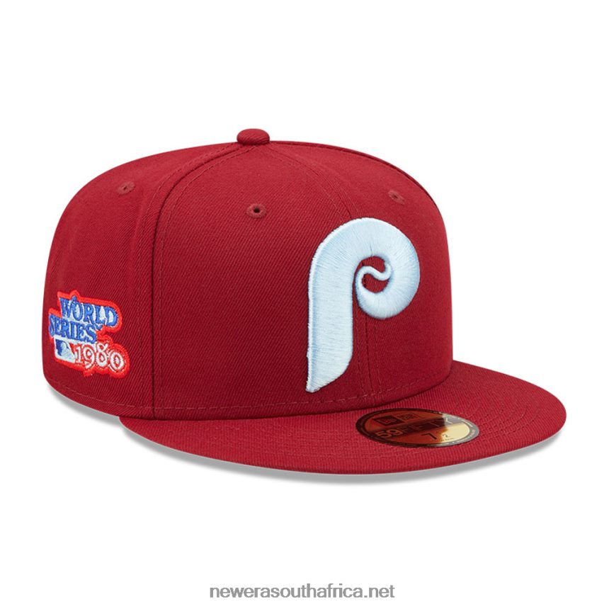 Philadelphia Phillies MLB Cloud Dark Red 59FIFTY Fitted Cap New Era TRBRBN50