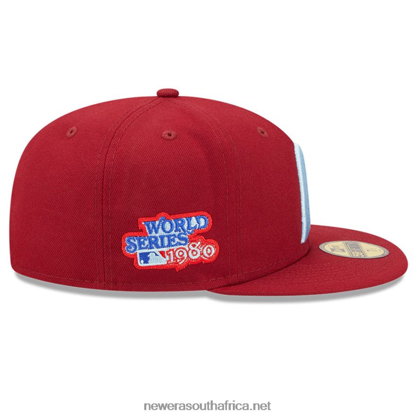 Philadelphia Phillies MLB Cloud Dark Red 59FIFTY Fitted Cap New Era TRBRBN50