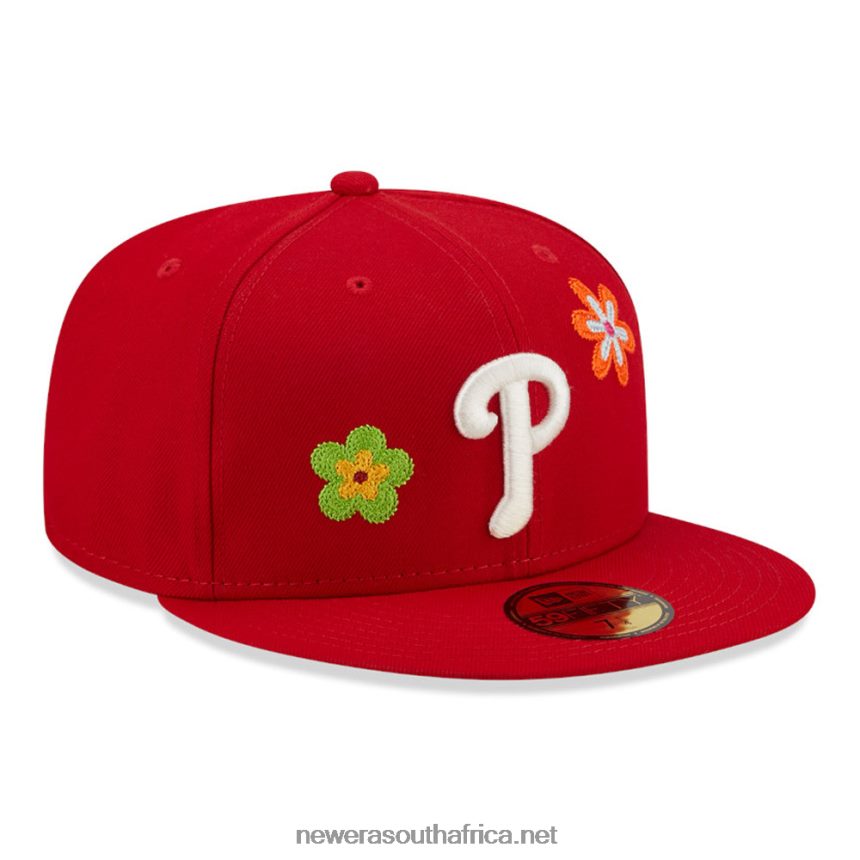 Philadelphia Phillies MLB Flower Red 59FIFTY Fitted Cap New Era TRBRBN1137