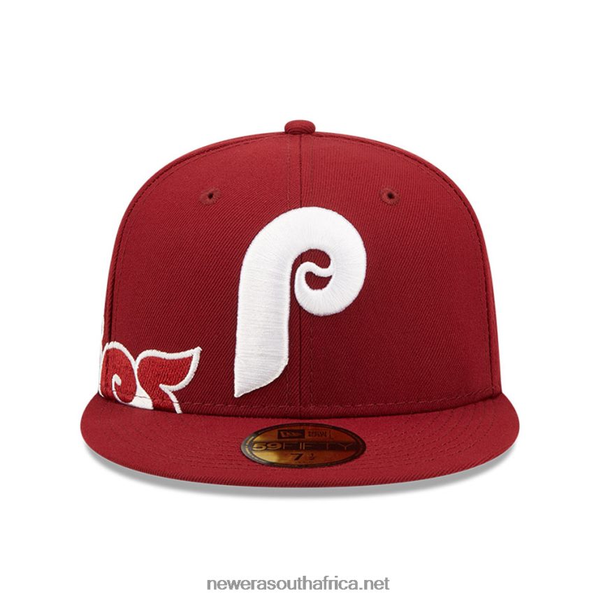 Philadelphia Phillies MLB Side Split Red 59FIFTY Fitted Cap New Era TRBRBN666
