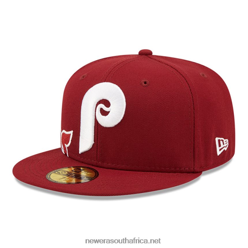 Philadelphia Phillies MLB Side Split Red 59FIFTY Fitted Cap New Era TRBRBN666