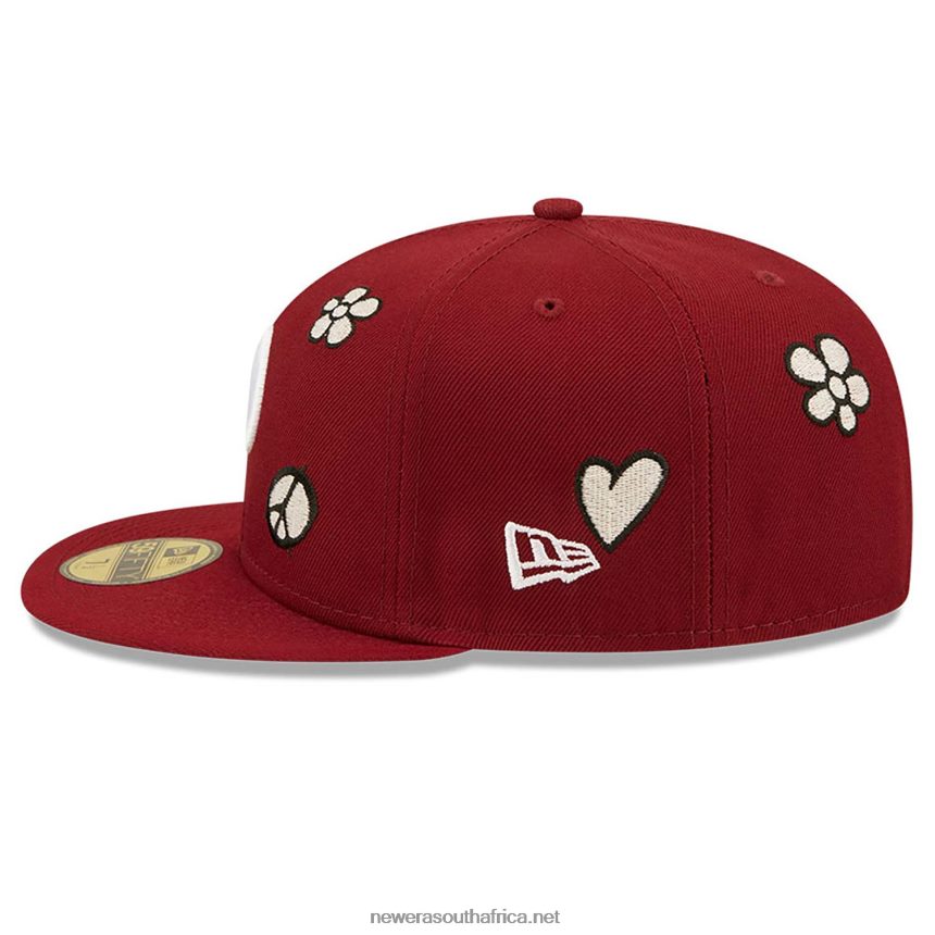 Philadelphia Phillies MLB Sunlight Pop Dark Red 59FIFTY Cap New Era TRBRBN363