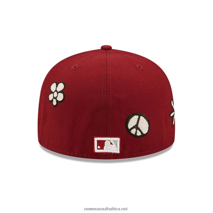 Philadelphia Phillies MLB Sunlight Pop Dark Red 59FIFTY Cap New Era TRBRBN363