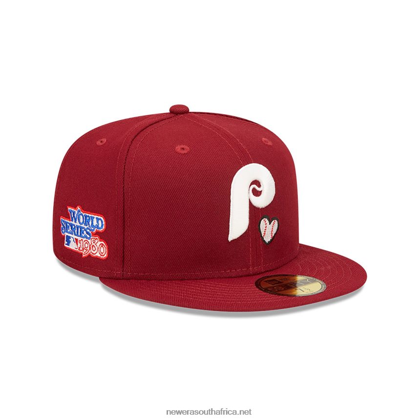 Philadelphia Phillies MLB Team Heart Red 59FIFTY Fitted Cap New Era TRBRBN711