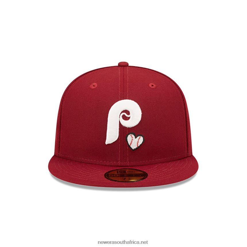 Philadelphia Phillies MLB Team Heart Red 59FIFTY Fitted Cap New Era TRBRBN711