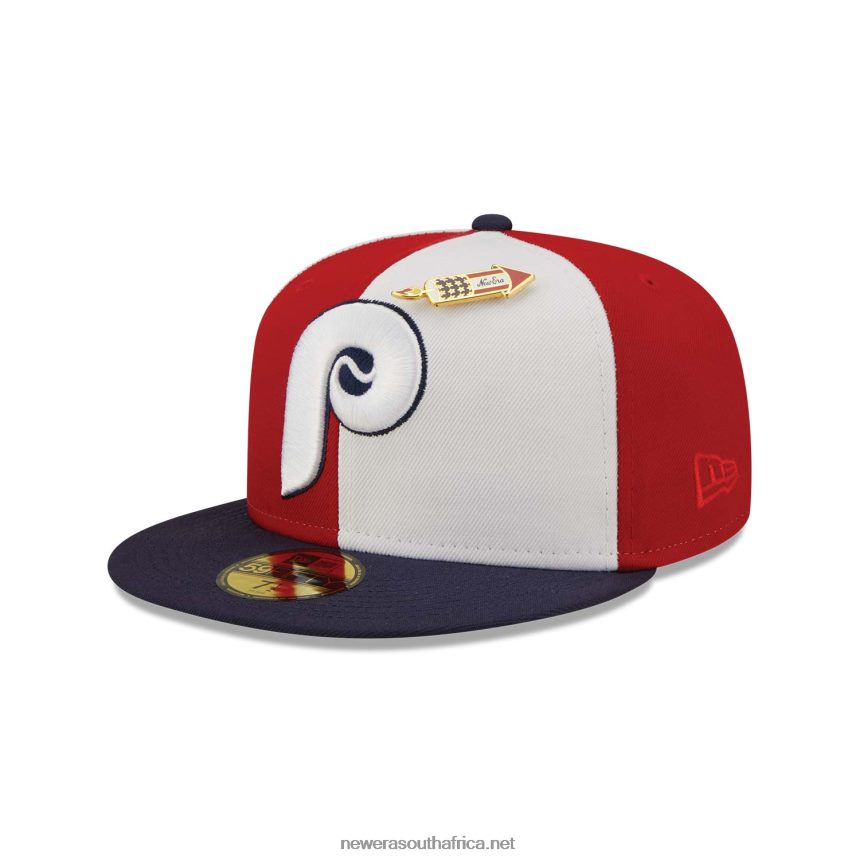 Philadelphia Phillies Pinwheel Americana Red 59FIFTY Fitted Cap New Era TRBRBN480