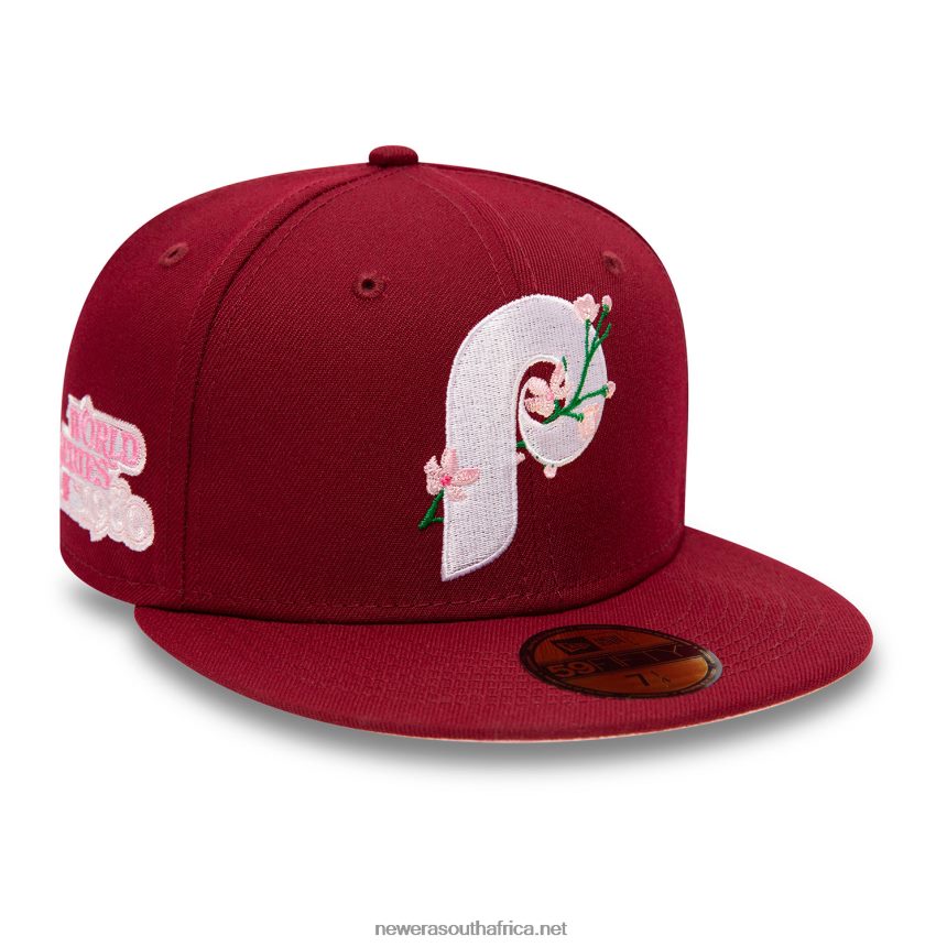 Philadelphia Phillies Side Patch Bloom Red 59FIFTY Fitted Cap New Era TRBRBN541