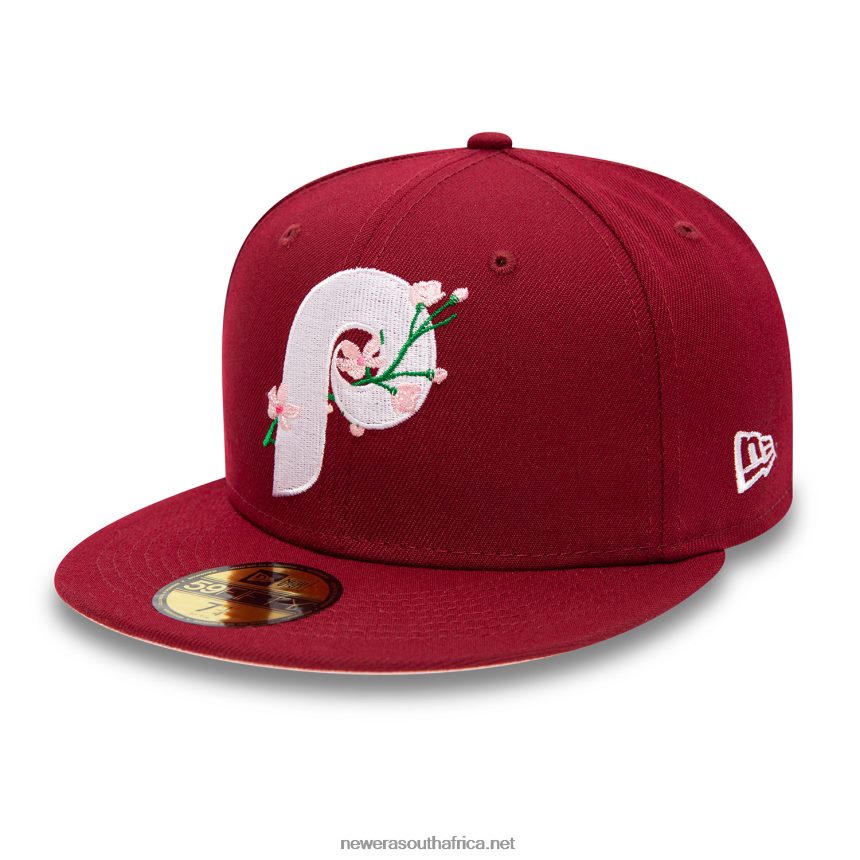 Philadelphia Phillies Side Patch Bloom Red 59FIFTY Fitted Cap New Era TRBRBN541