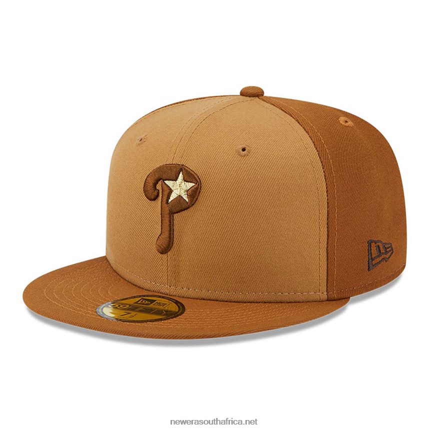 Philadelphia Phillies Tri Tone Brown 59FIFTY Fitted Cap New Era TRBRBN11