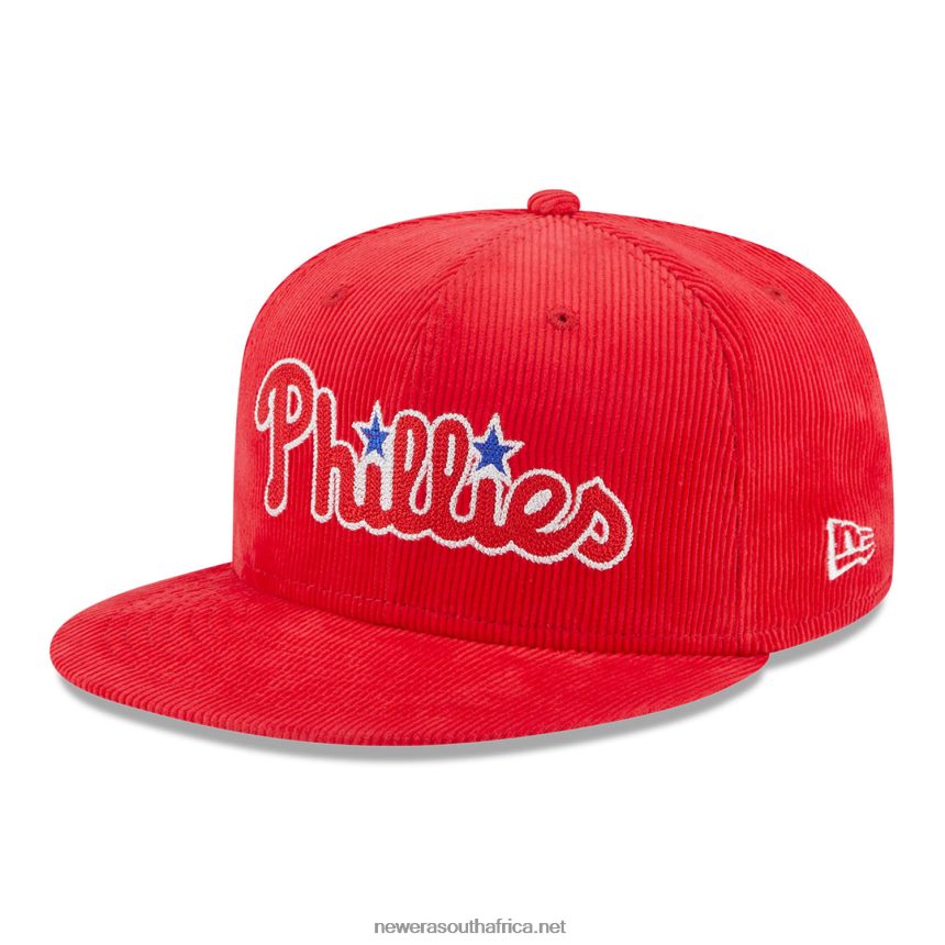 Philadelphia Phillies Vintage Cord Red 59FIFTY Fitted Cap New Era TRBRBN75