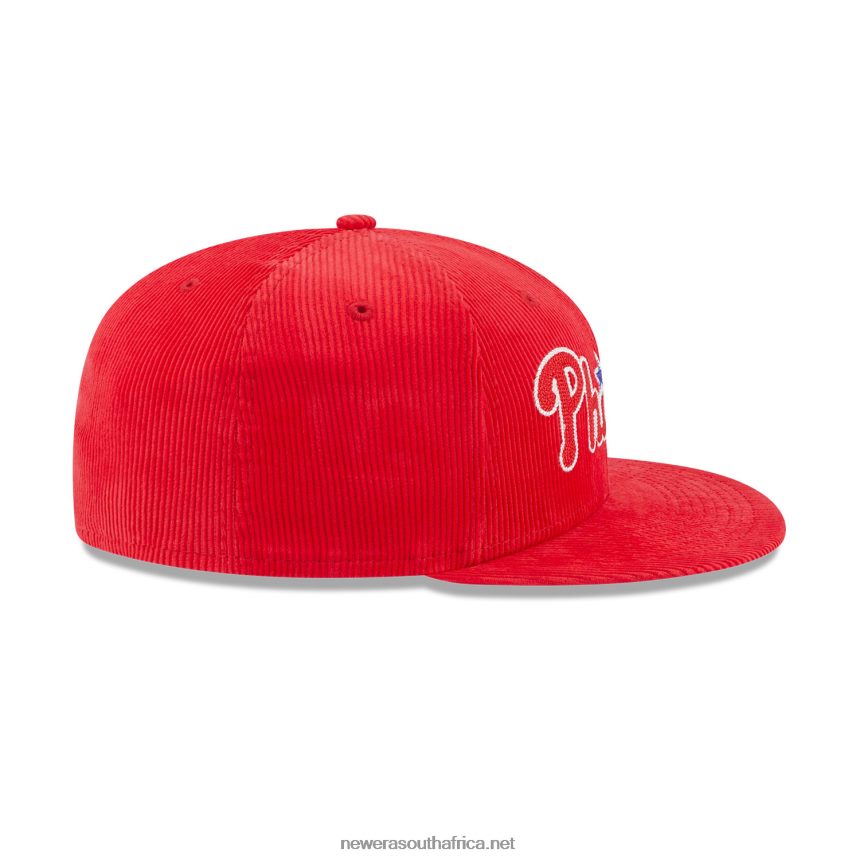Philadelphia Phillies Vintage Cord Red 59FIFTY Fitted Cap New Era TRBRBN75