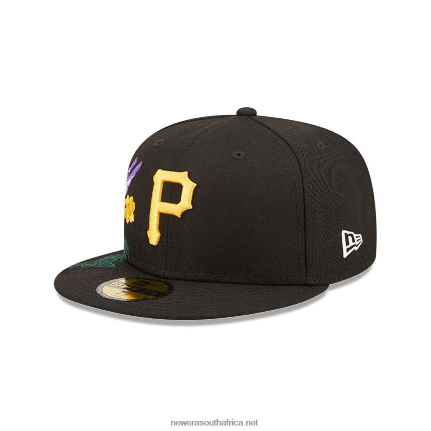 Pittsburgh Pirates MLB Blooming Black 59FIFTY Fitted Cap New Era TRBRBN588