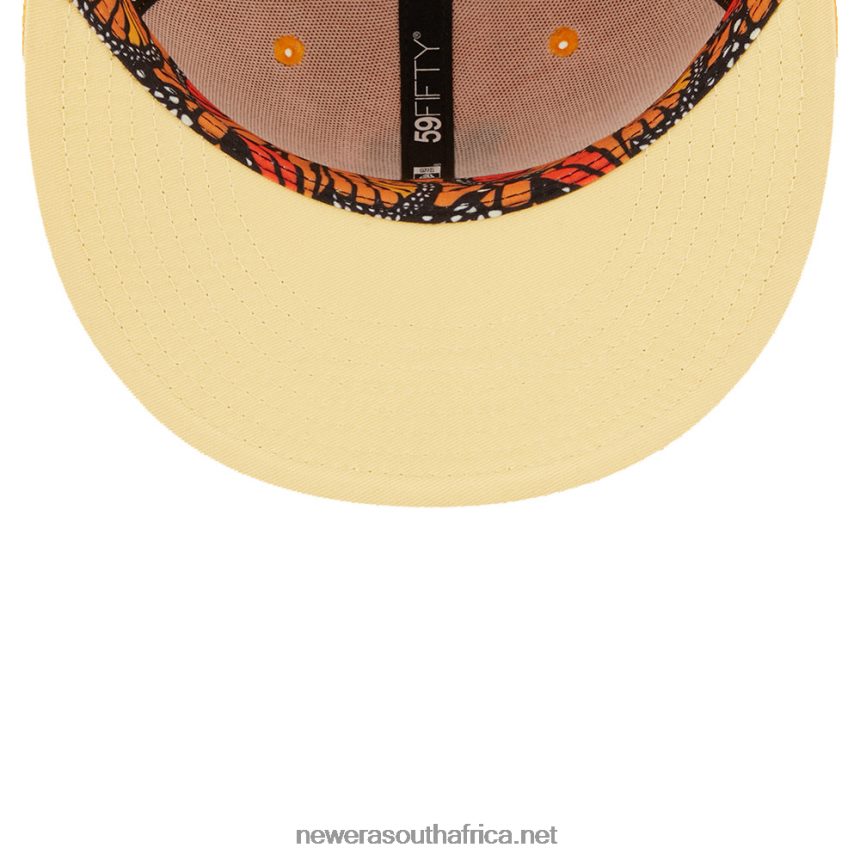 Pittsburgh Pirates MLB Butterfly Yellow 59FIFTY Fitted Cap New Era TRBRBN736