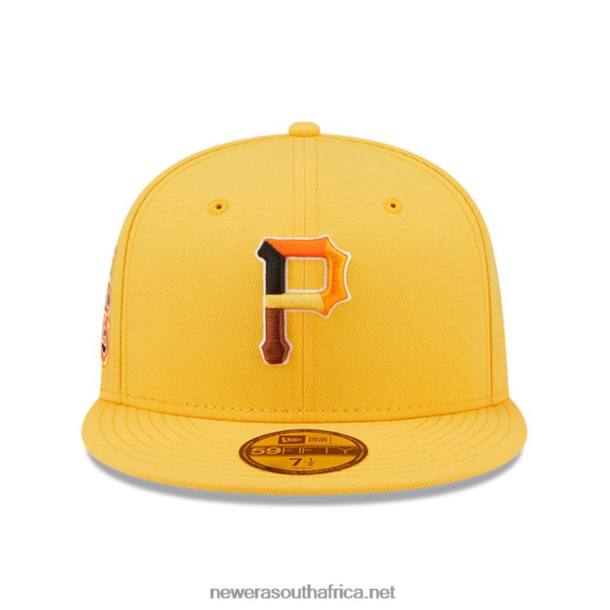 Pittsburgh Pirates MLB Butterfly Yellow 59FIFTY Fitted Cap New Era TRBRBN736