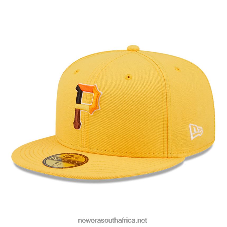 Pittsburgh Pirates MLB Butterfly Yellow 59FIFTY Fitted Cap New Era TRBRBN736
