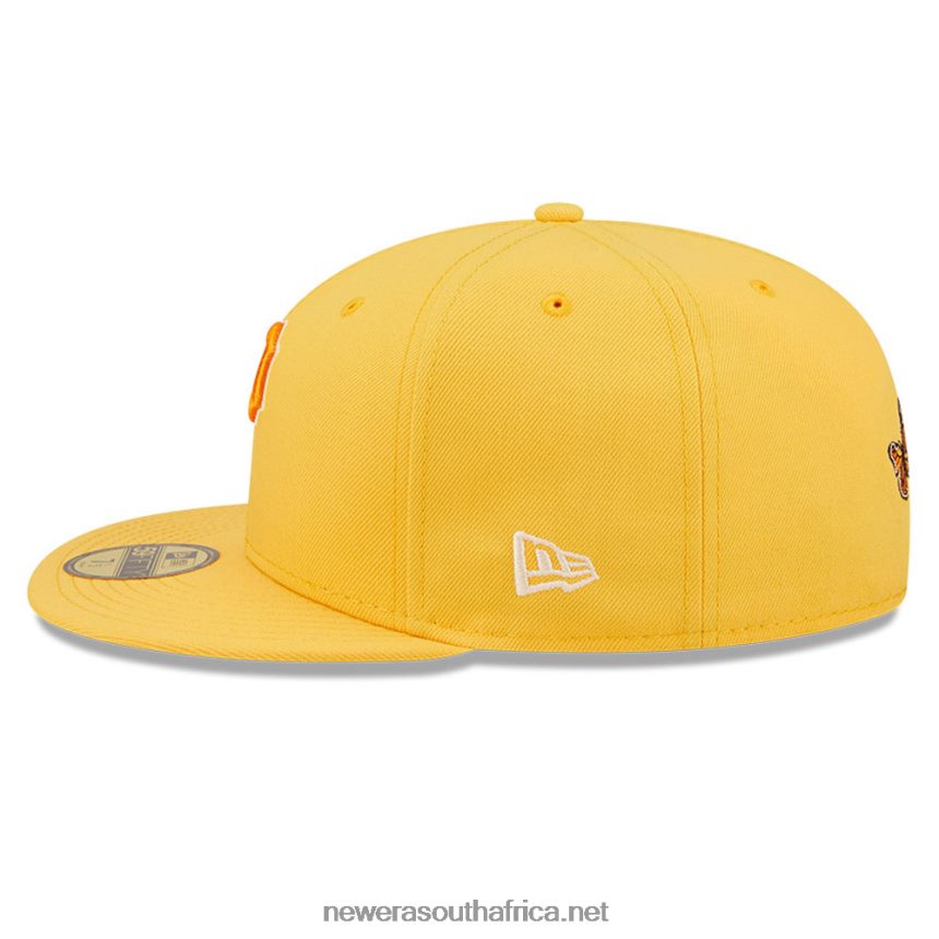 Pittsburgh Pirates MLB Butterfly Yellow 59FIFTY Fitted Cap New Era TRBRBN736