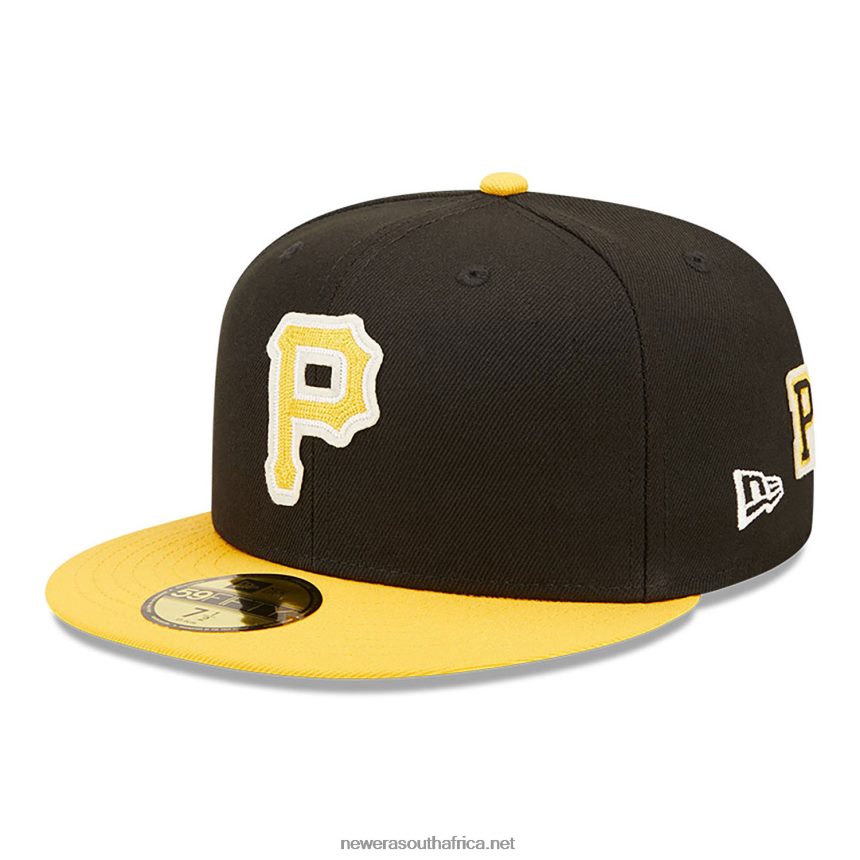 Pittsburgh Pirates NE Letterman Black 59FIFTY Fitted Cap New Era TRBRBN278