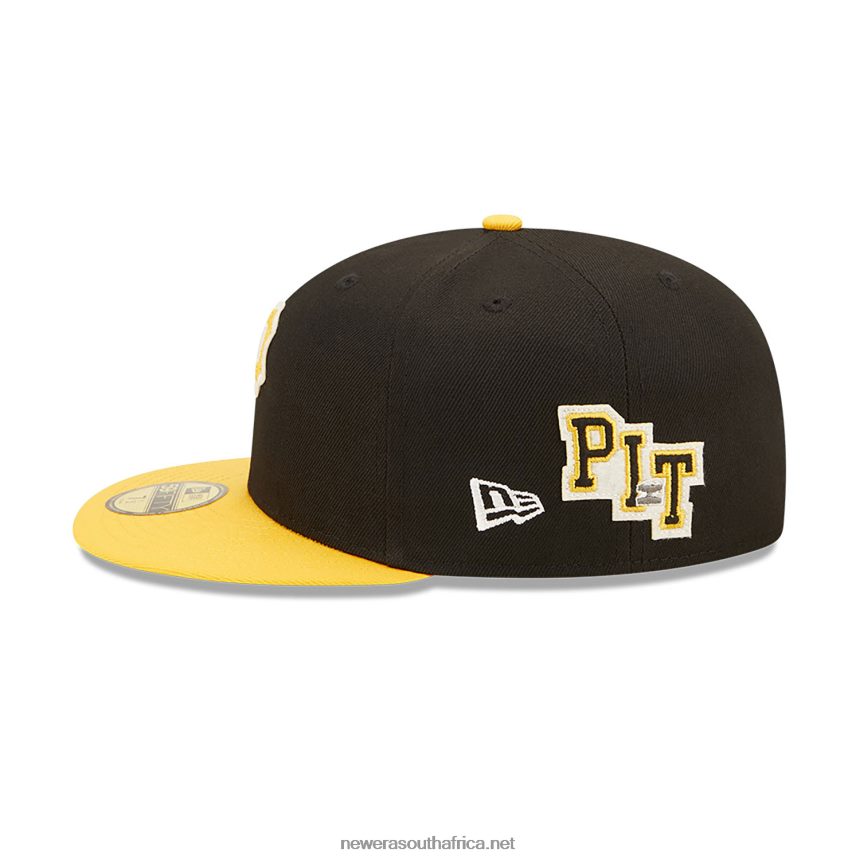 Pittsburgh Pirates NE Letterman Black 59FIFTY Fitted Cap New Era TRBRBN278