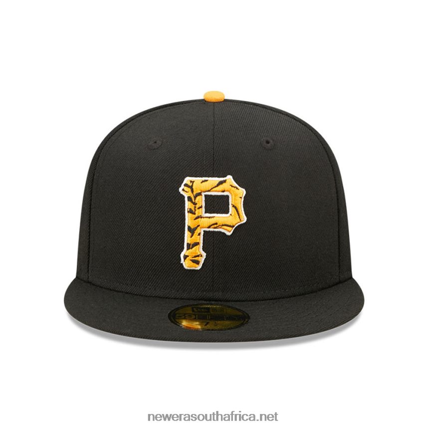 Pittsburgh Pirates Tiger Fill Black 59FIFTY Fitted Cap New Era TRBRBN58