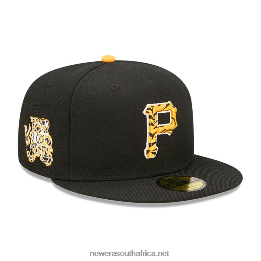 Pittsburgh Pirates Tiger Fill Black 59FIFTY Fitted Cap New Era TRBRBN58