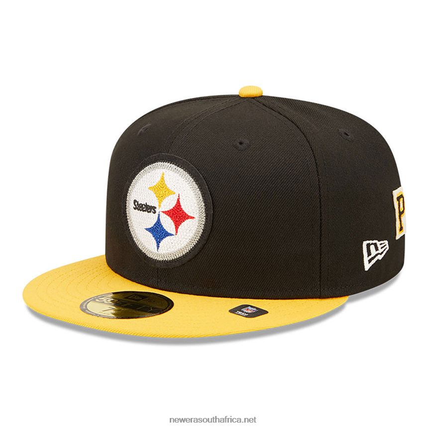 Pittsburgh Steelers NE Letterman Black 59FIFTY Fitted Cap New Era TRBRBN590