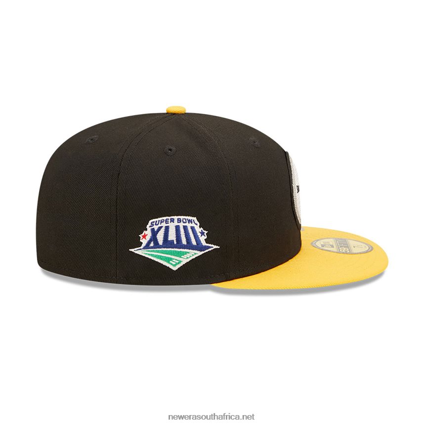 Pittsburgh Steelers NE Letterman Black 59FIFTY Fitted Cap New Era TRBRBN590