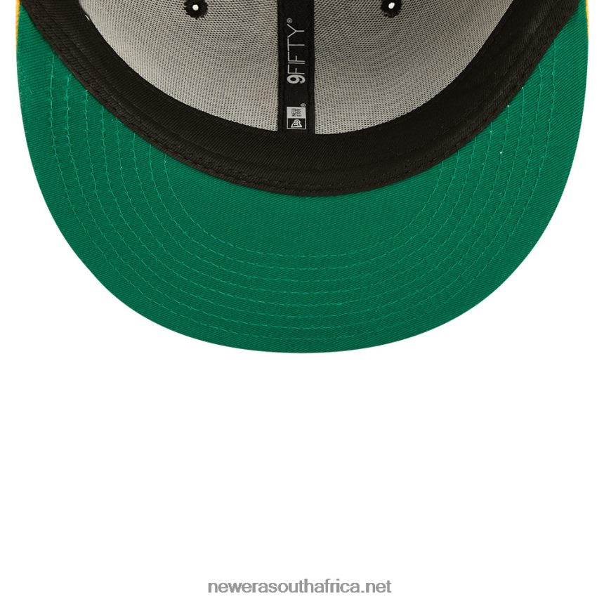 Pittsburgh Steelers NFL Black Letter Arch Black 9FIFTY Snapback Cap New Era TRBRBN2083