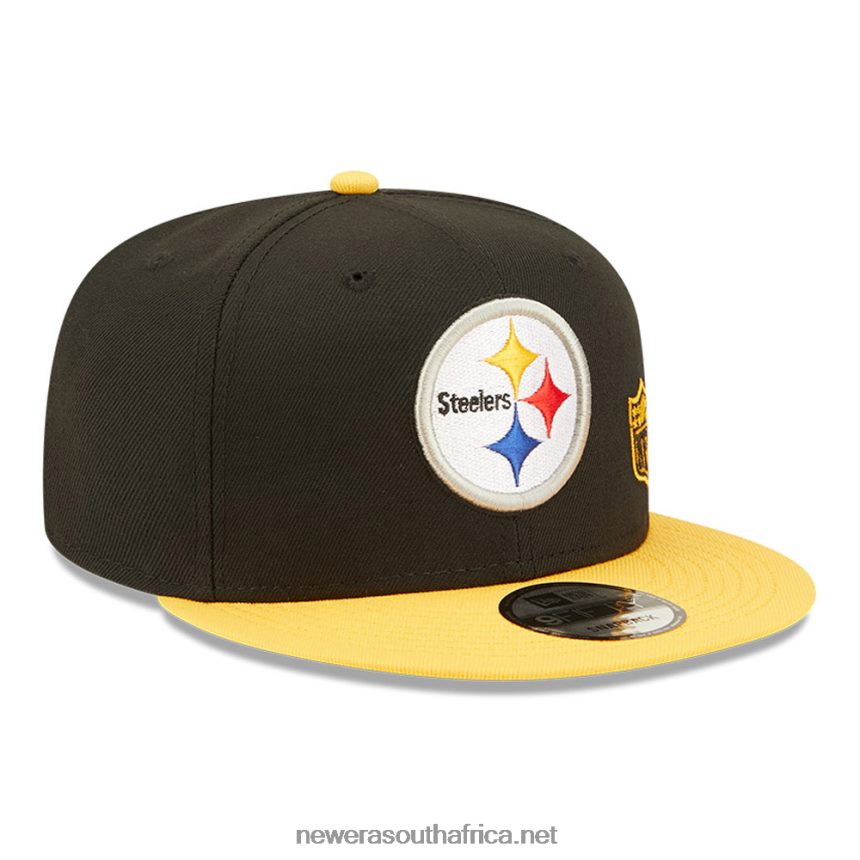 Pittsburgh Steelers NFL Black Letter Arch Black 9FIFTY Snapback Cap New Era TRBRBN2083