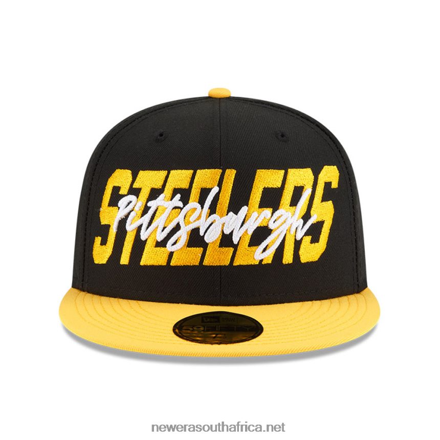 Pittsburgh Steelers NFL Draft Black 59FIFTY Fitted Cap New Era TRBRBN732