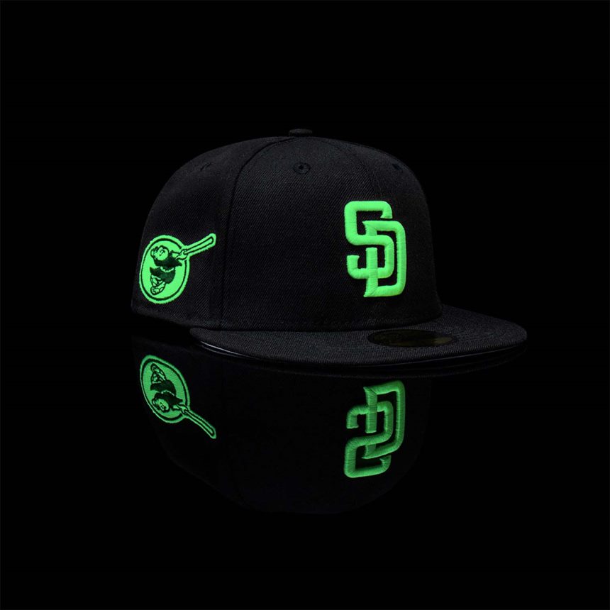 San Diego Padres Glow in the Dark Black 59FIFTY Fitted Cap New Era TRBRBN888