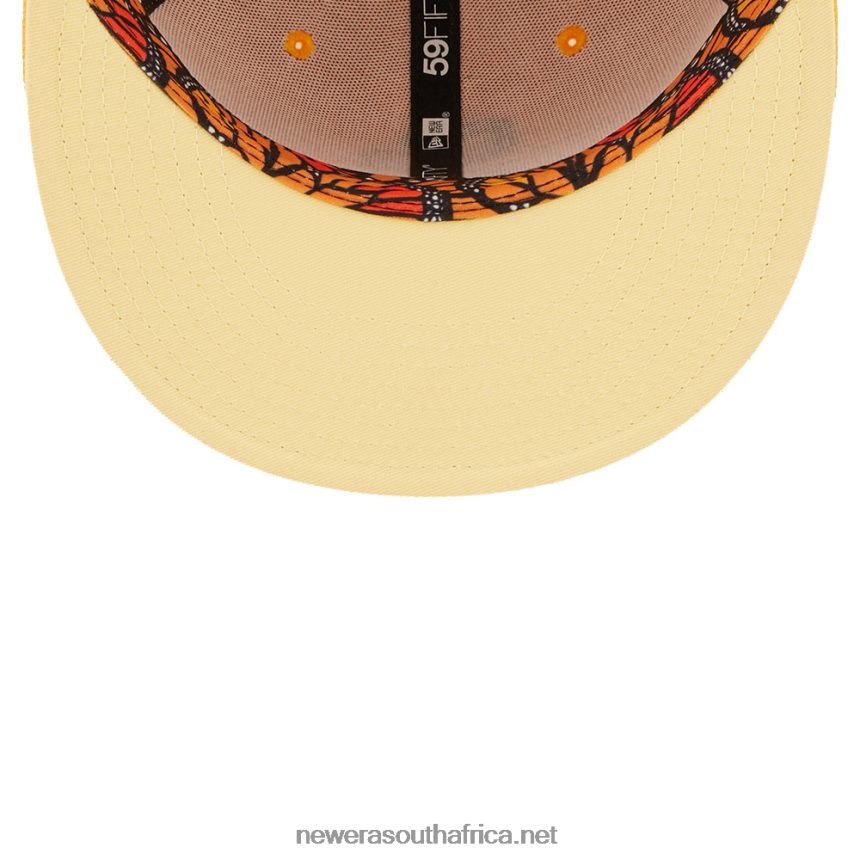 San Diego Padres MLB Butterfly Yellow 59FIFTY Fitted Cap New Era TRBRBN497