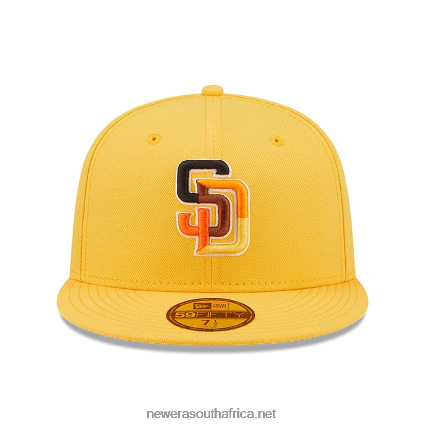 San Diego Padres MLB Butterfly Yellow 59FIFTY Fitted Cap New Era TRBRBN497