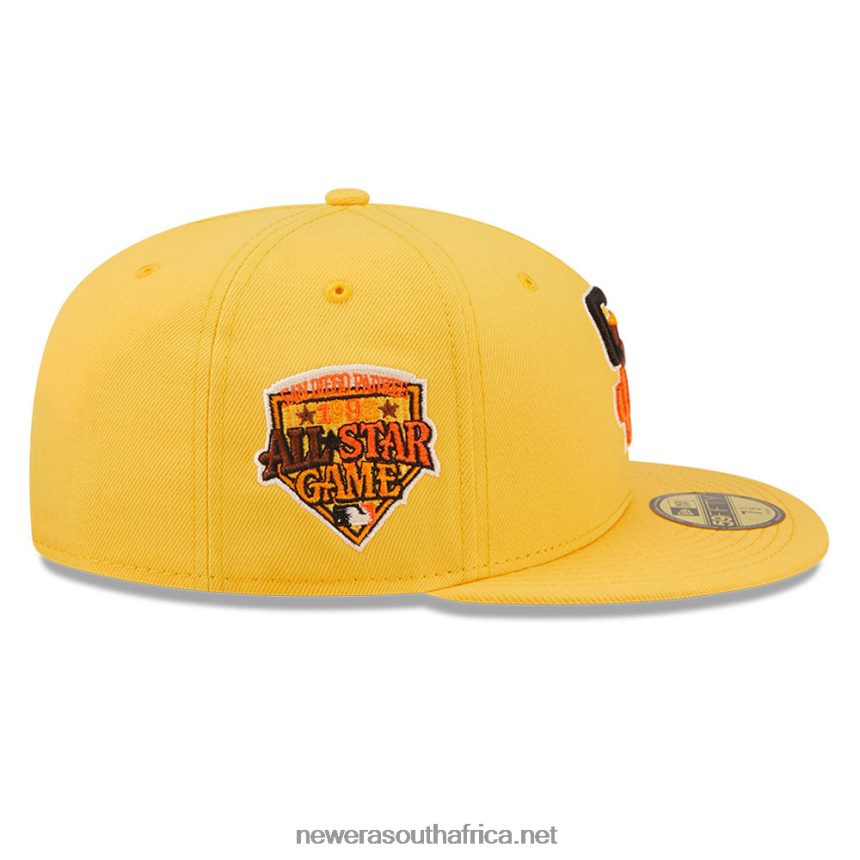 San Diego Padres MLB Butterfly Yellow 59FIFTY Fitted Cap New Era TRBRBN497