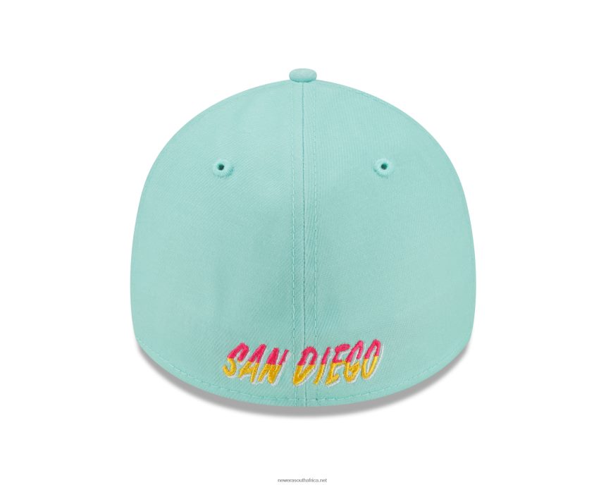 San Diego Padres MLB City Connect Teal 39THIRTY Stretch Fit Cap New Era TRBRBN2155