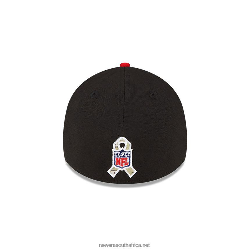 San Francisco 49ers NFL Salute to Service Black 39THIRTY Stretch Fit Cap New Era TRBRBN2181